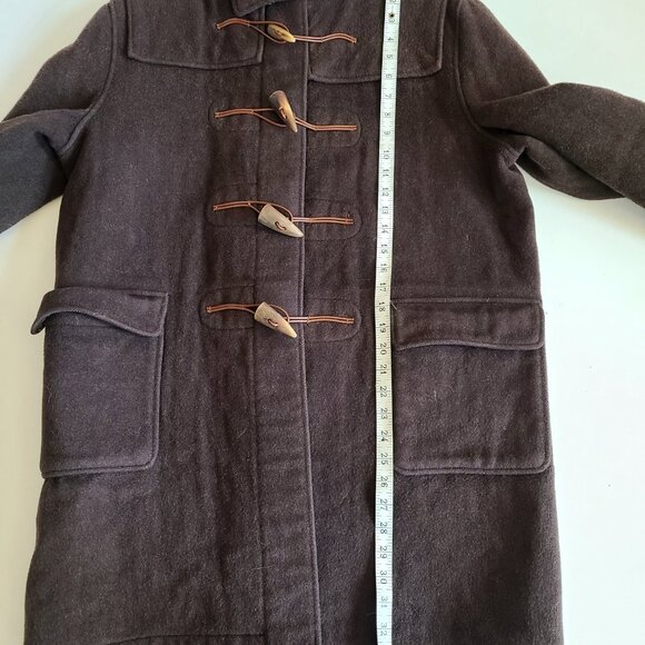 Vintage Original English brown duffle woman wool coat with hood by Gloverall. - Picture 5 of 9